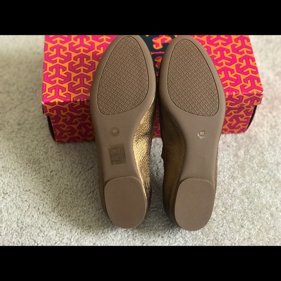 💕💕Tory Burch Melina Ballet-Bronze TumbledLeather - Picture 6 of 8